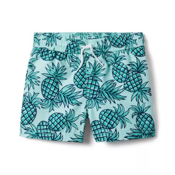Janie and Jack Recycled Pineapple Swim Truck Size 12/18 Months